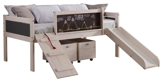 Twin Low Loft With Climbing Wall - Transitional - Loft Beds - By Donco ... pertaining to Transforming Kids' Rooms The Versatility of Twin Low Lofts with Climbing Walls