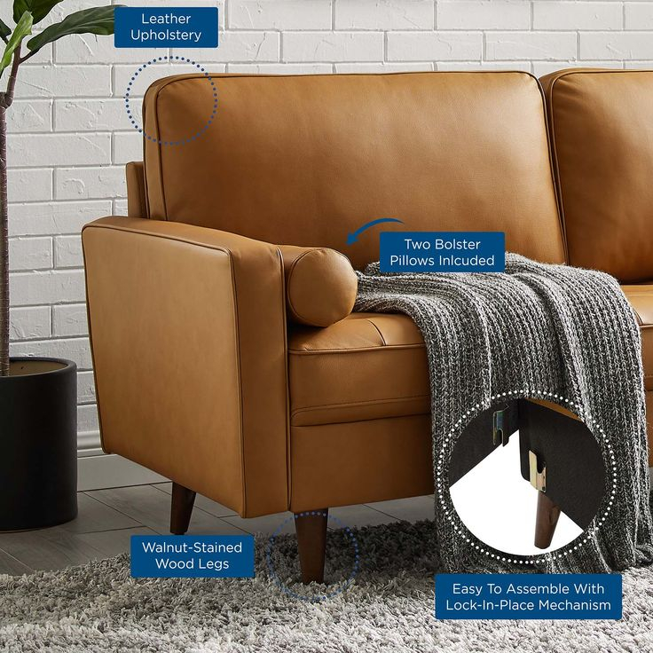 Valour Leather Sofa By Modway throughout Integrating a Brown Valour Leather Sofa into Diverse Interior Styles