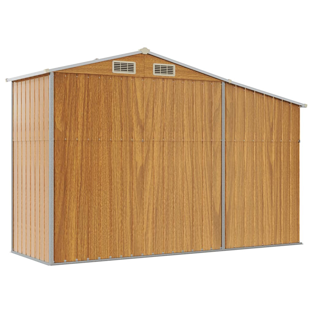 Vidaxl Garden Shed Brown 277X93X179 Cm Galvanised Steel | Vidaxl.ie within Why the vidaXL 7089 Shed is a Game Changer for Outdoor Organization