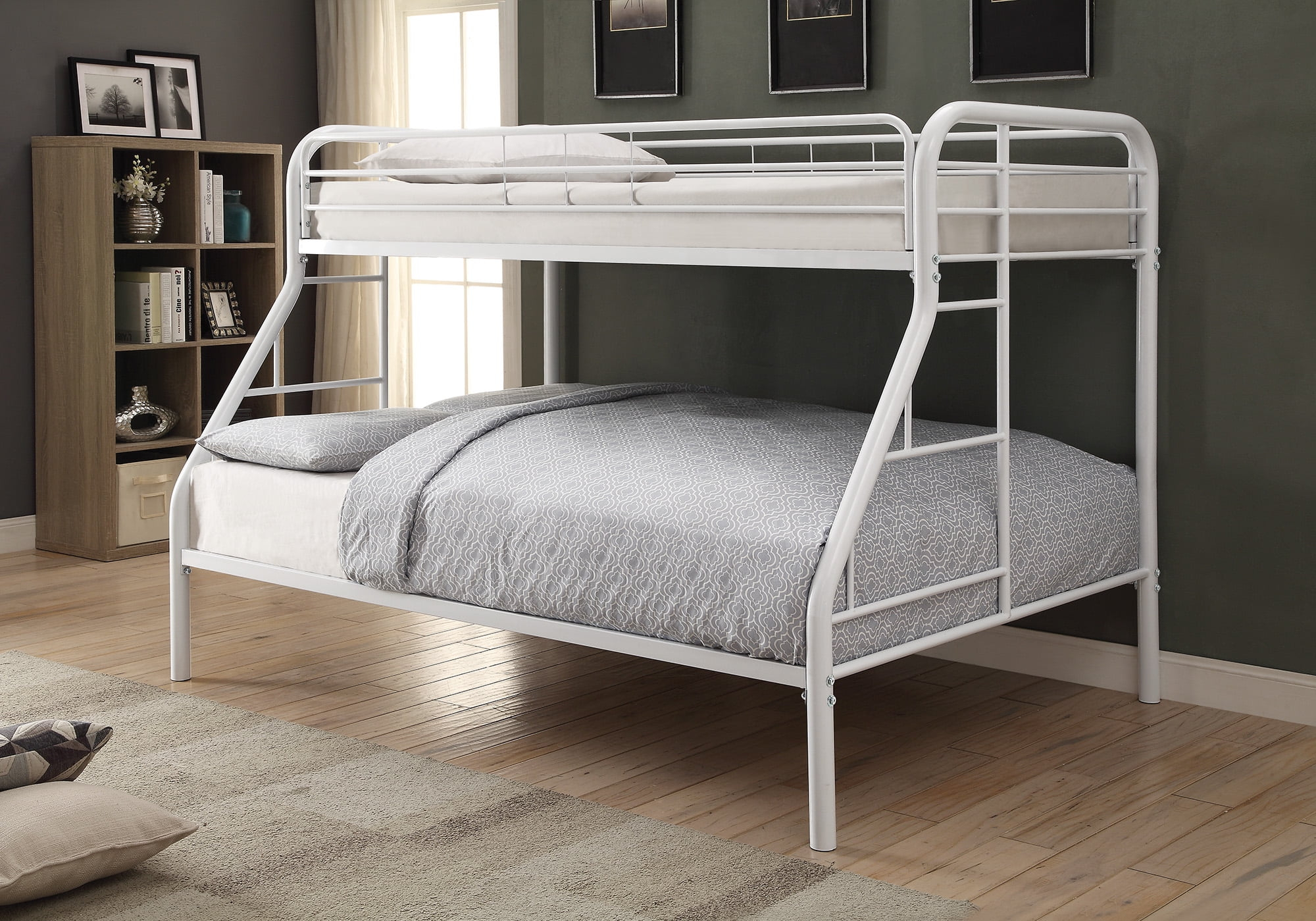 White Bunk Beds Twin Over Full With Desk At Louise Vito Blog intended for