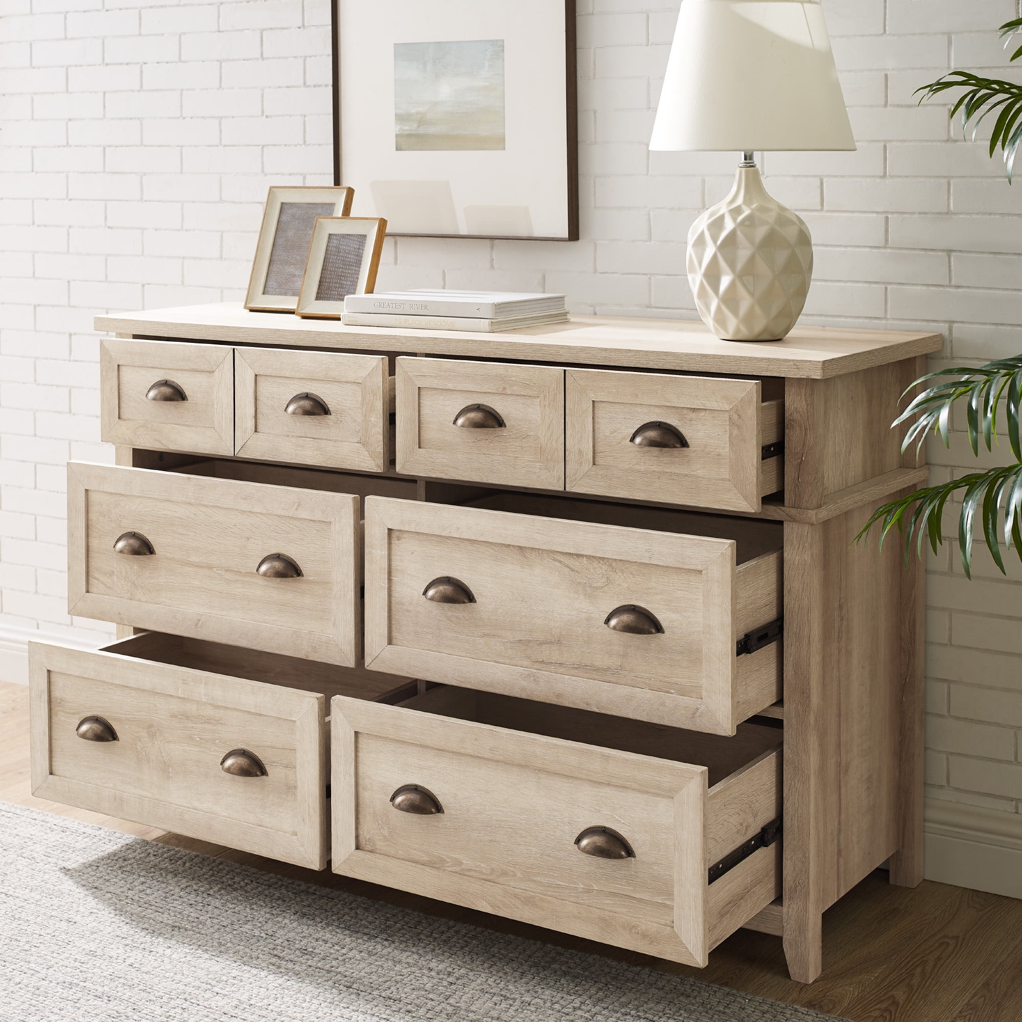 Wooden 6 Drawer Dresser - Image To U pertaining to Unpacking the Style Moab's Assembled 6-Drawer Dresser in Olive/Ash