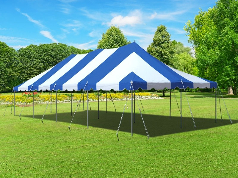 20′ X 40′ Blue &Amp; White Tent - Drake Tent Rental intended for