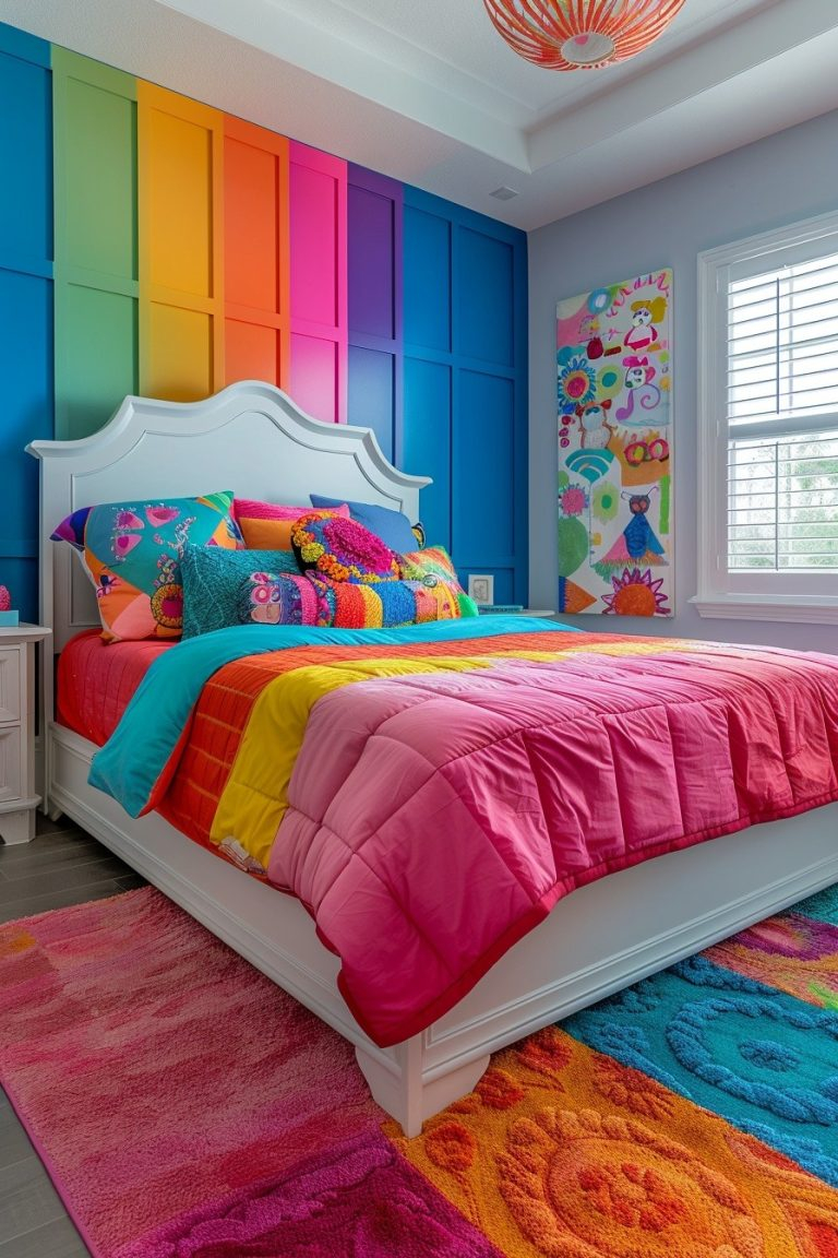 29 Rainbow Bedroom Ideas Kids Will Love - Courtneys World in