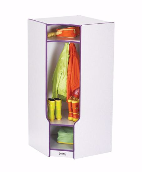 Academy Furniture. Rainbow Accents® Corner Coat Locker With Step - Green for