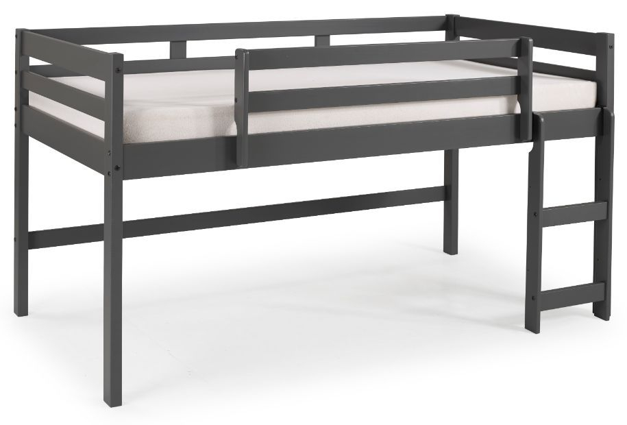 Acme Lara Twin Size Wooden Loft Bed Frame With Ladder Gray with Finding Space and Style A Look at the Lara Twin Loft Bed in Navy Blue