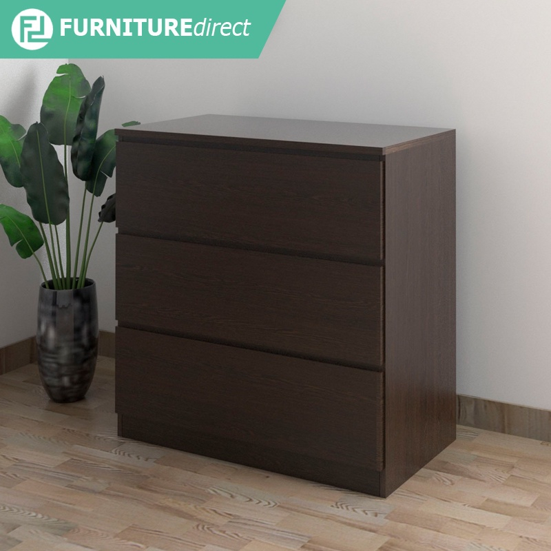 Almari 3 Tingkat Memphis 3 Drawer Chest Cabinet 收納櫥 Home Furniture ... regarding