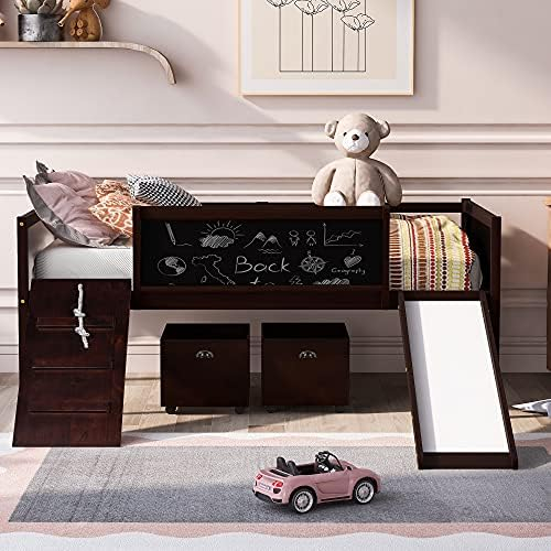 Amazon.com: Donco Kids Novelty Twin Art Play Junior Low Loft White Wash ... intended for Creating a Dream Space with a Twin Art Play Junior Low Loft