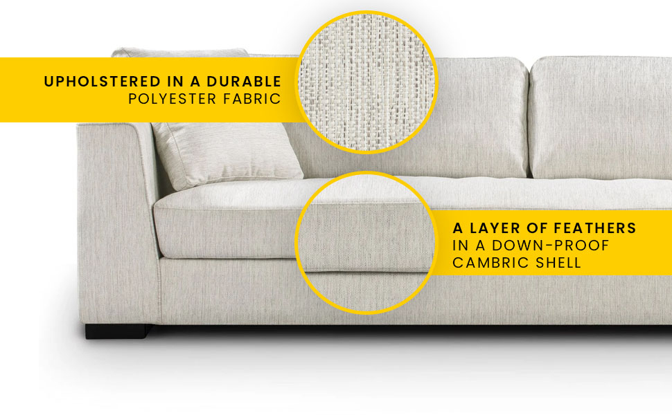 Amazon.com: Poly &Amp; Bark Capri Fabric Sofa, Bright Ash : Home &Amp; Kitchen in