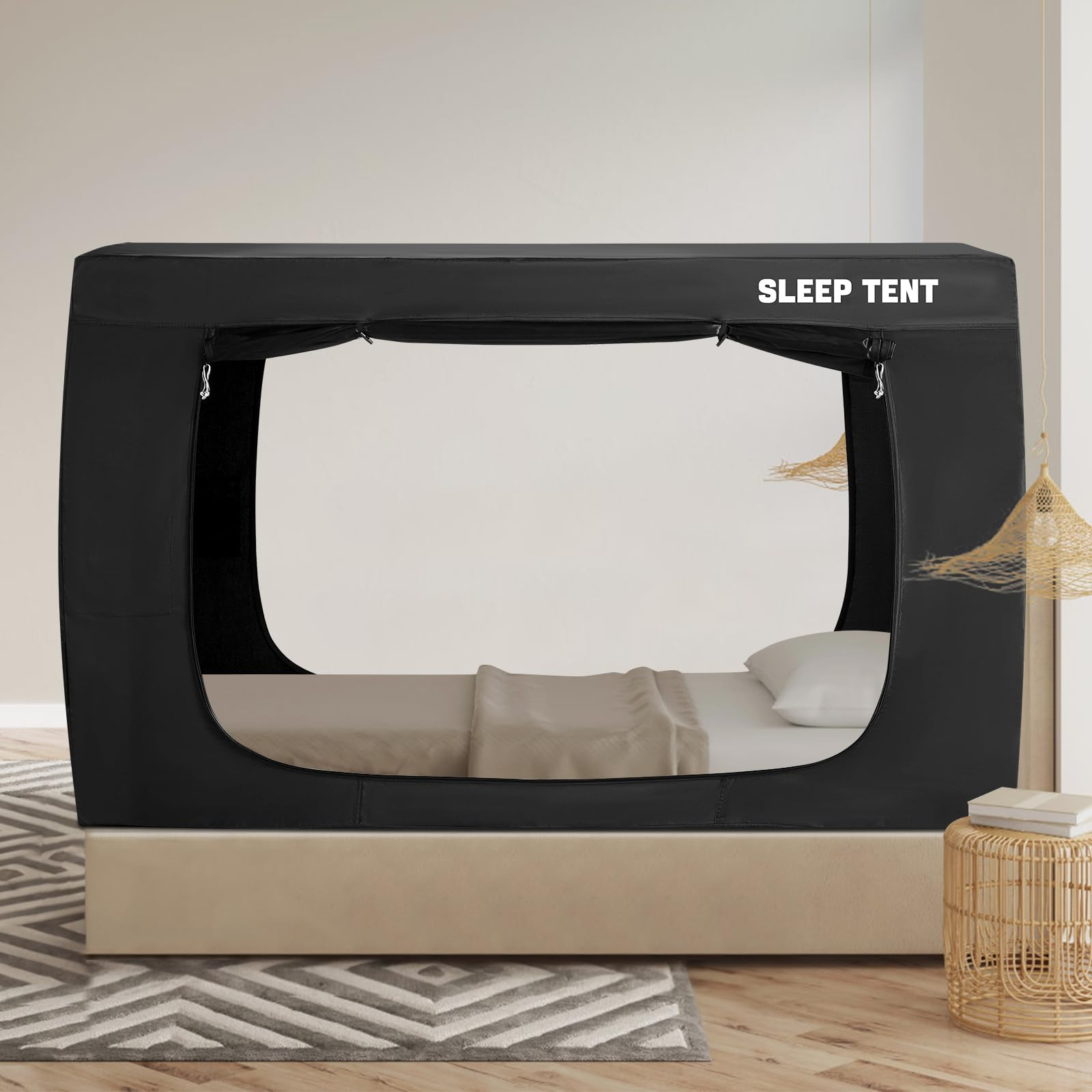 Amazon.com: Riydh Bed Tent Twin Bed Canopy Tents - Portable Dream Tent ... in Making Sleep Exciting The Stuart Circles Twin Bed with Blue Tent