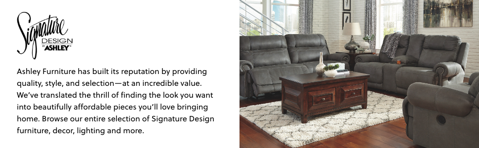 Amazon.com: Signature Design By Ashley Austere Contemporary Faux ... with regard to