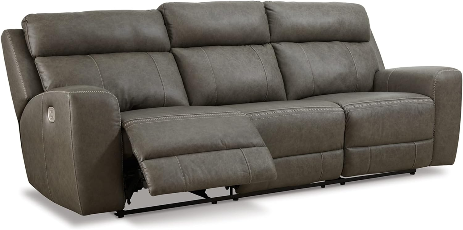 Ashley Roman Power Reclining Sofa, Gray throughout What to Expect from the Laurel Gray Power Reclining Sofa Experience