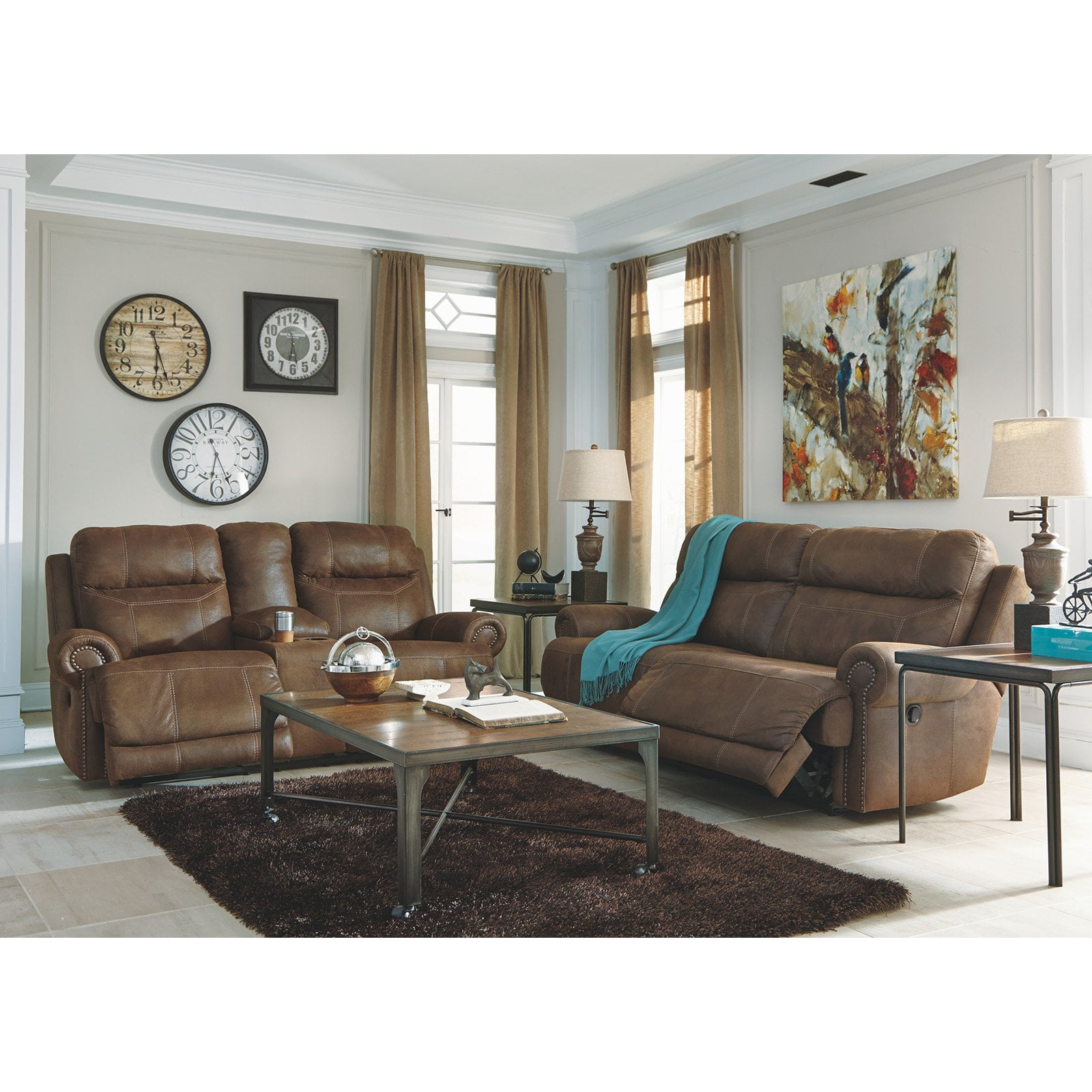 Austere Gray Reclining Living Room Set | Cabinets Matttroy pertaining to Exploring the Features of the Gray Austere Faux Leather Recliner by Ashley