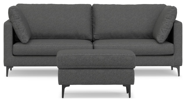 Ava 90" Sofa And Ottoman Set - Midcentury - Sofas - By Simpli Home Ltd ... inside A Deep Dive into the Design and Durability of the Ava 90-inch Sofa Set