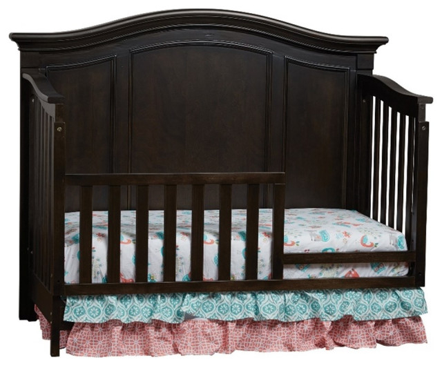 Baby Cache Glendale Traditional Wood Toddler Guard Rail In Charcoal ... throughout