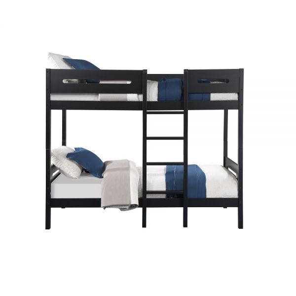 Black Ekko Twin/Twin Bunk Bed | Mobilia Cleopatra with regard to The Enduring Appeal of the ACME Ekko Transitional Bunk Bed