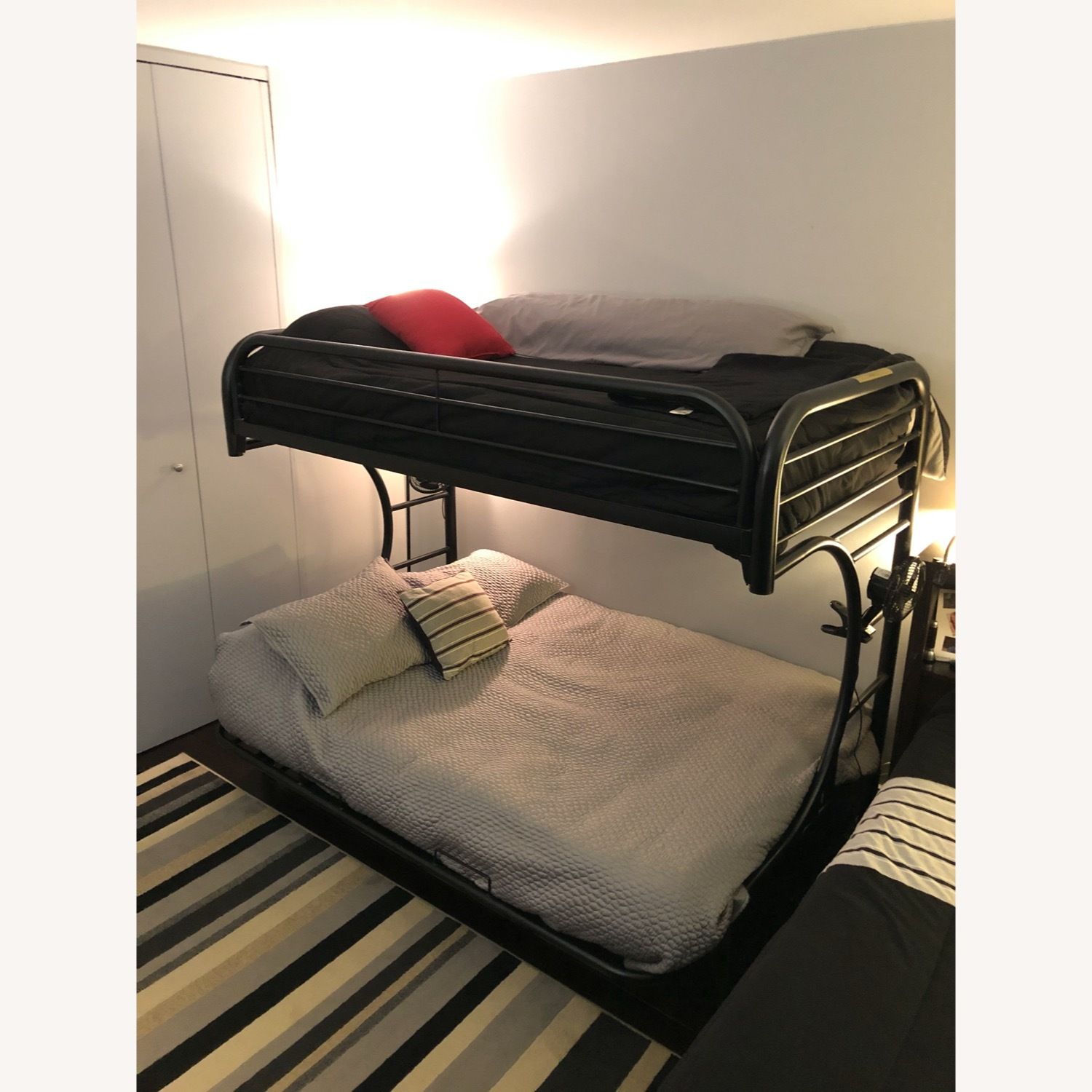Black Metal Futon Bunk Bed - Aptdeco throughout