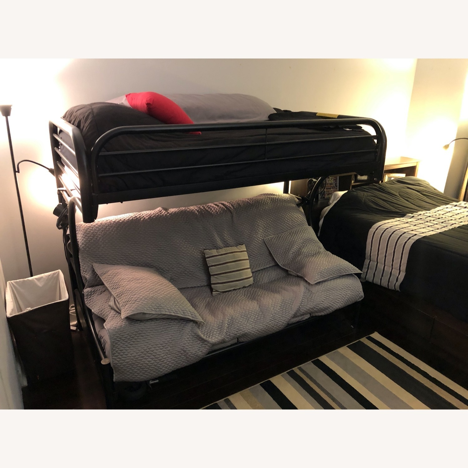 Black Metal Futon Bunk Bed - Aptdeco within