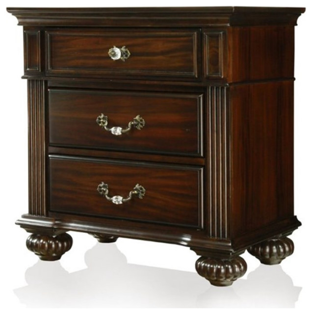 Bowery Hill 4Pc Wood Bedroom Set - King+Nightstand+Dresser+Mirror In ... inside