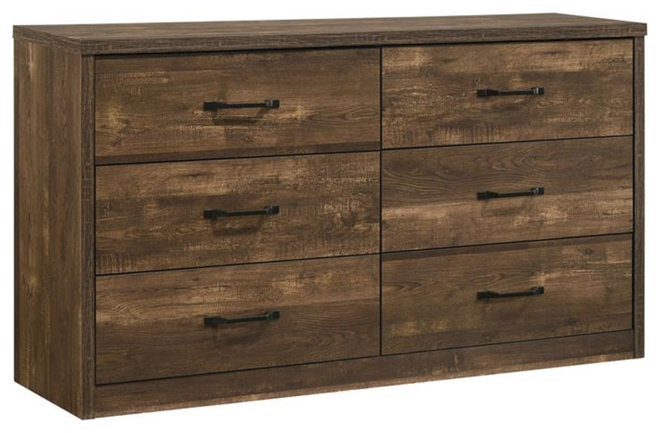Bowery Hill Rustic Wood Dresser With Usb Port In Walnut Finish - Rustic ... throughout Bringing Rustic Elegance Home with the Bowery Hill Chestnut Dresser