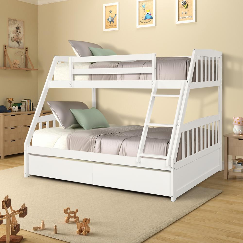 Bunk Bed Full And Twin | White Full Size Bed Frame for