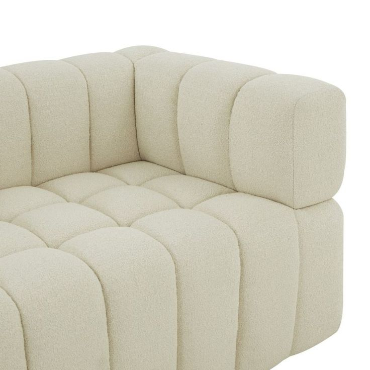 Calyna Channel Tufted Boucle Sofa In Cream By Safavieh | Tufted Sofa ... intended for Styling Your Space with the Luxurious Safavieh Dyanna Boucle Sofa