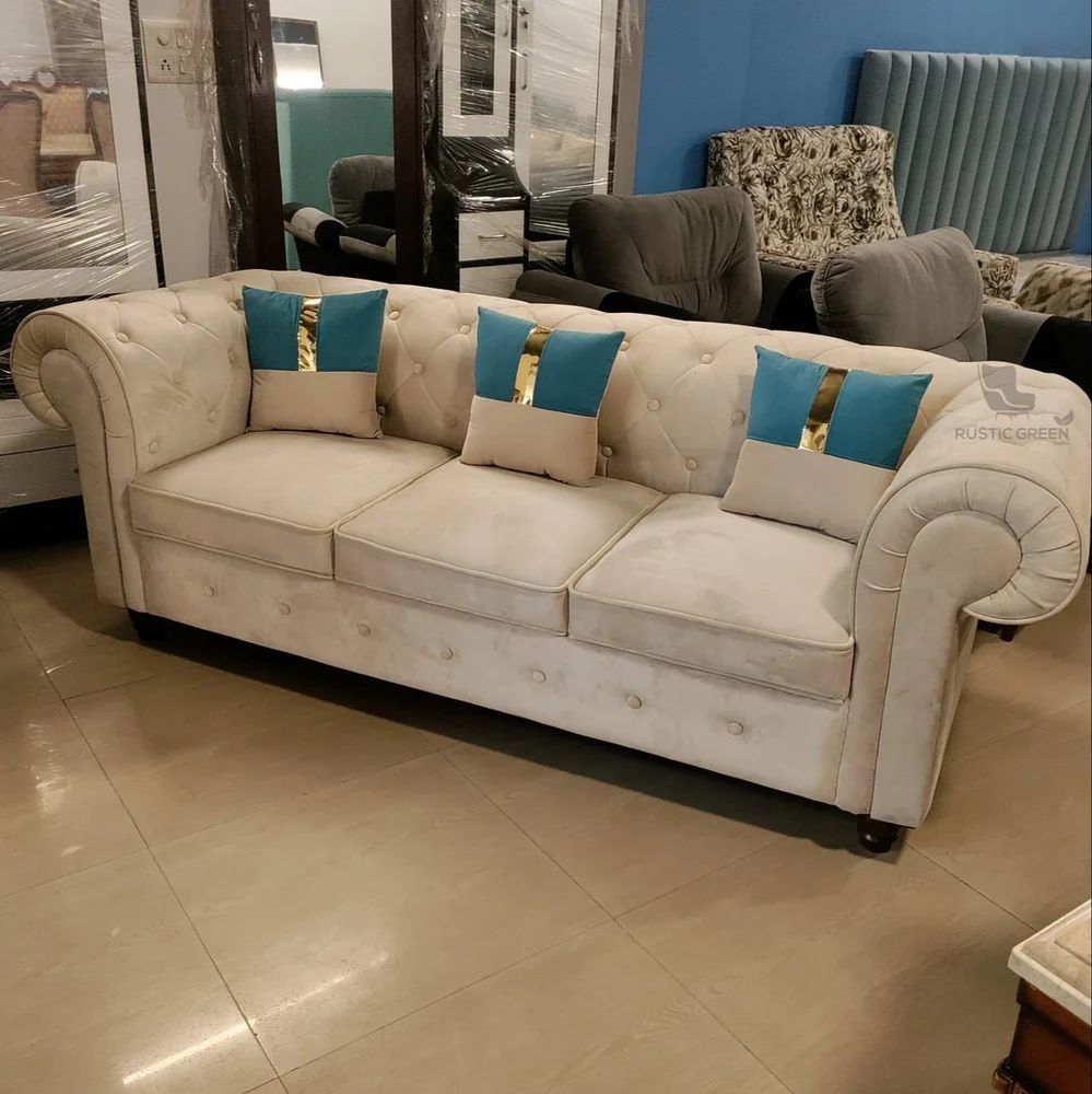 Chesterfield Velvet Sofa At ₹ 33000/Piece | Chesterfield Sofa In ... pertaining to