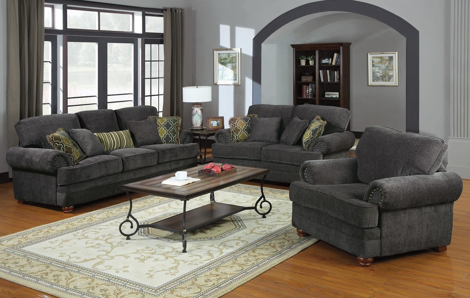 Colton Grey Living Room Set From Coaster (504401) | Coleman Furniture with Transform Your Living Space with the Versatile Gray Engage 3-Piece Living Room Set