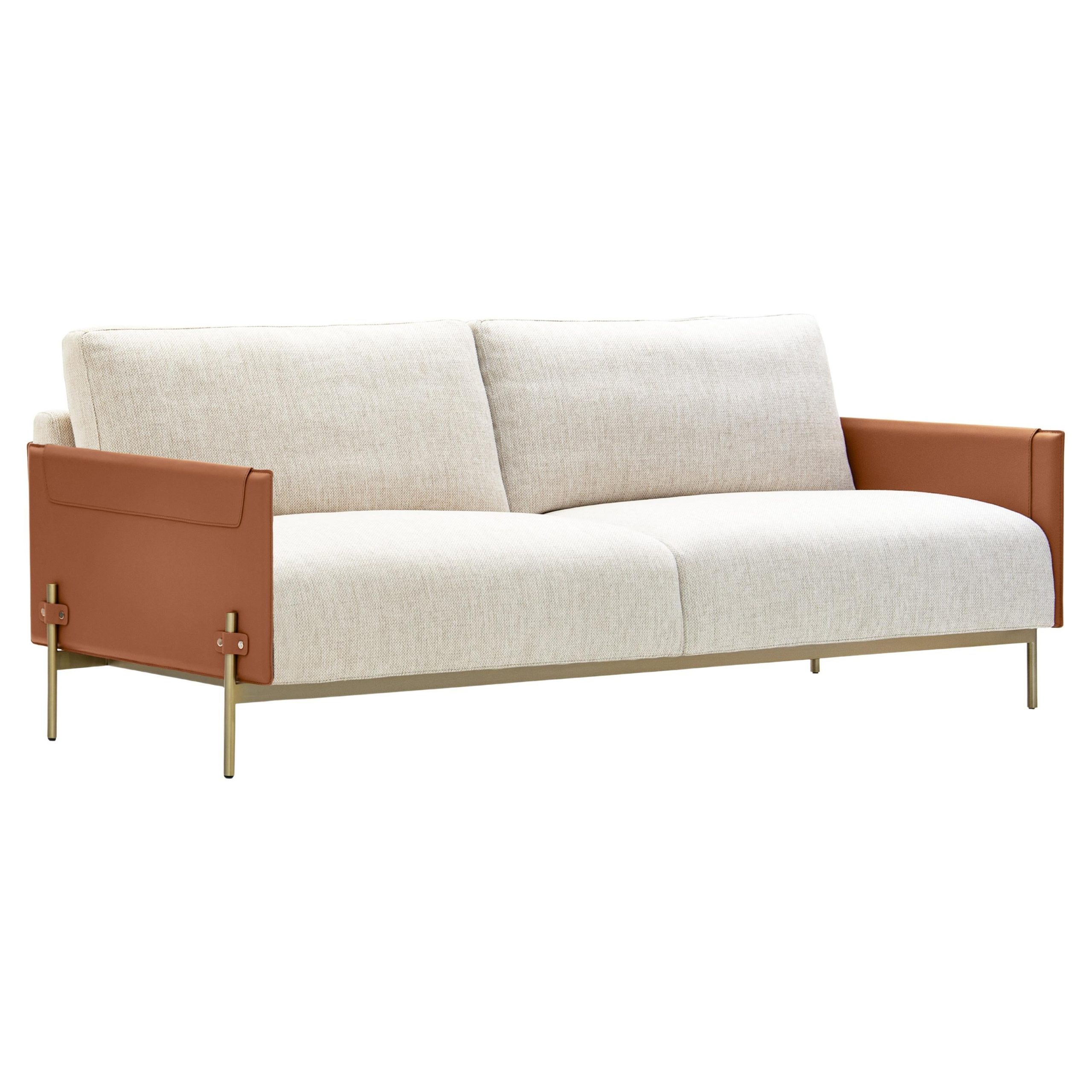 Contemporary Design, Iconic Sofa With Tray In Natural Saddle Leather ... in