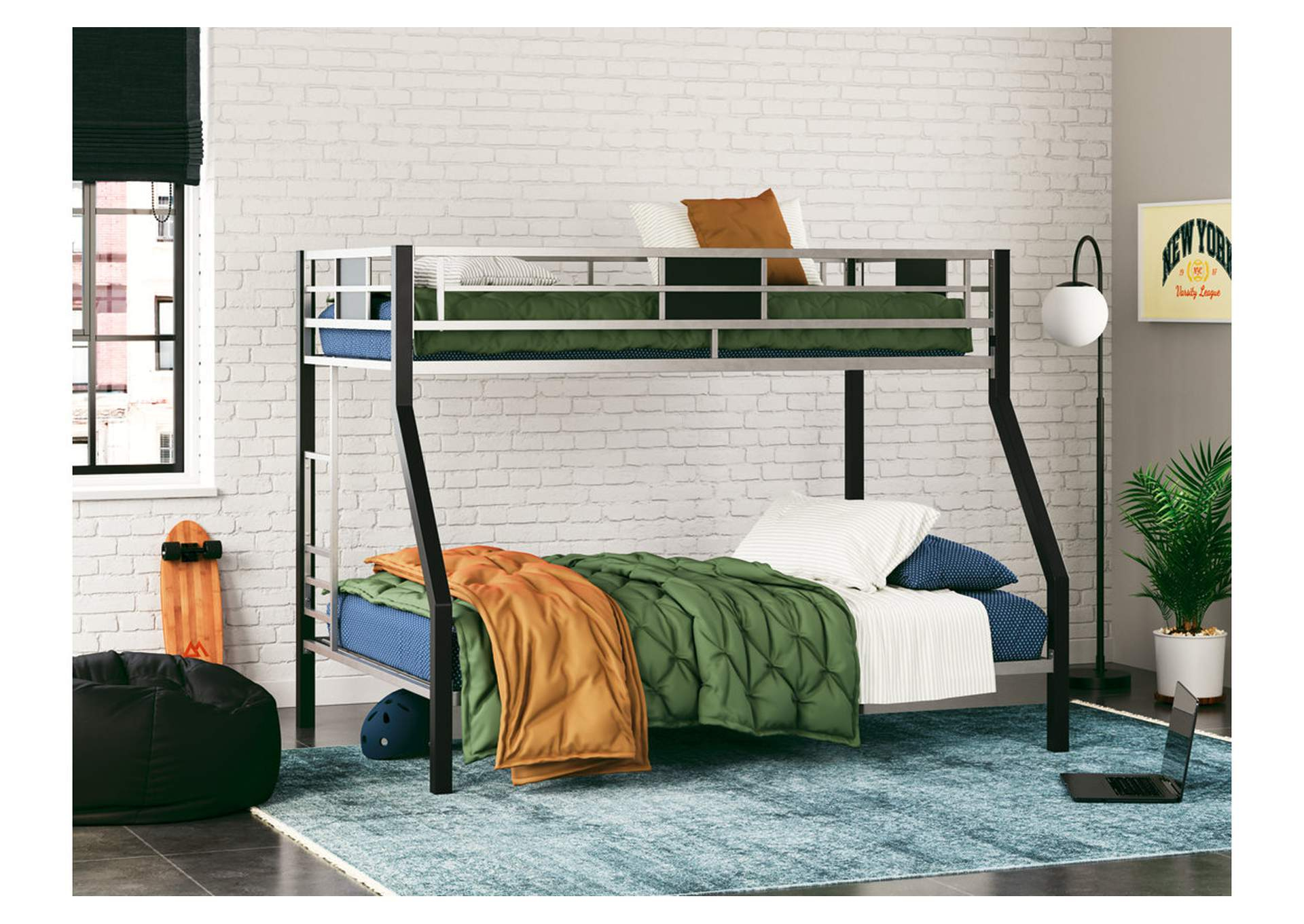 Dinsmore Twin Over Full Bunk Bed with Transforming Bedrooms with the Versatile Flatiron Complete Twin Over Full Bunk Bed