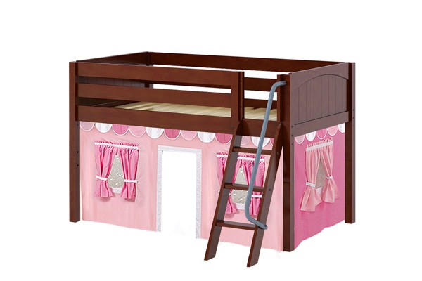 Easy Rider64 - Maxtrix Low Loft Bed - With Ladder &Amp; Tent - Solid Wood intended for Unlocking Fun and Imagination with a Twin Low-Loft Bed and Tent