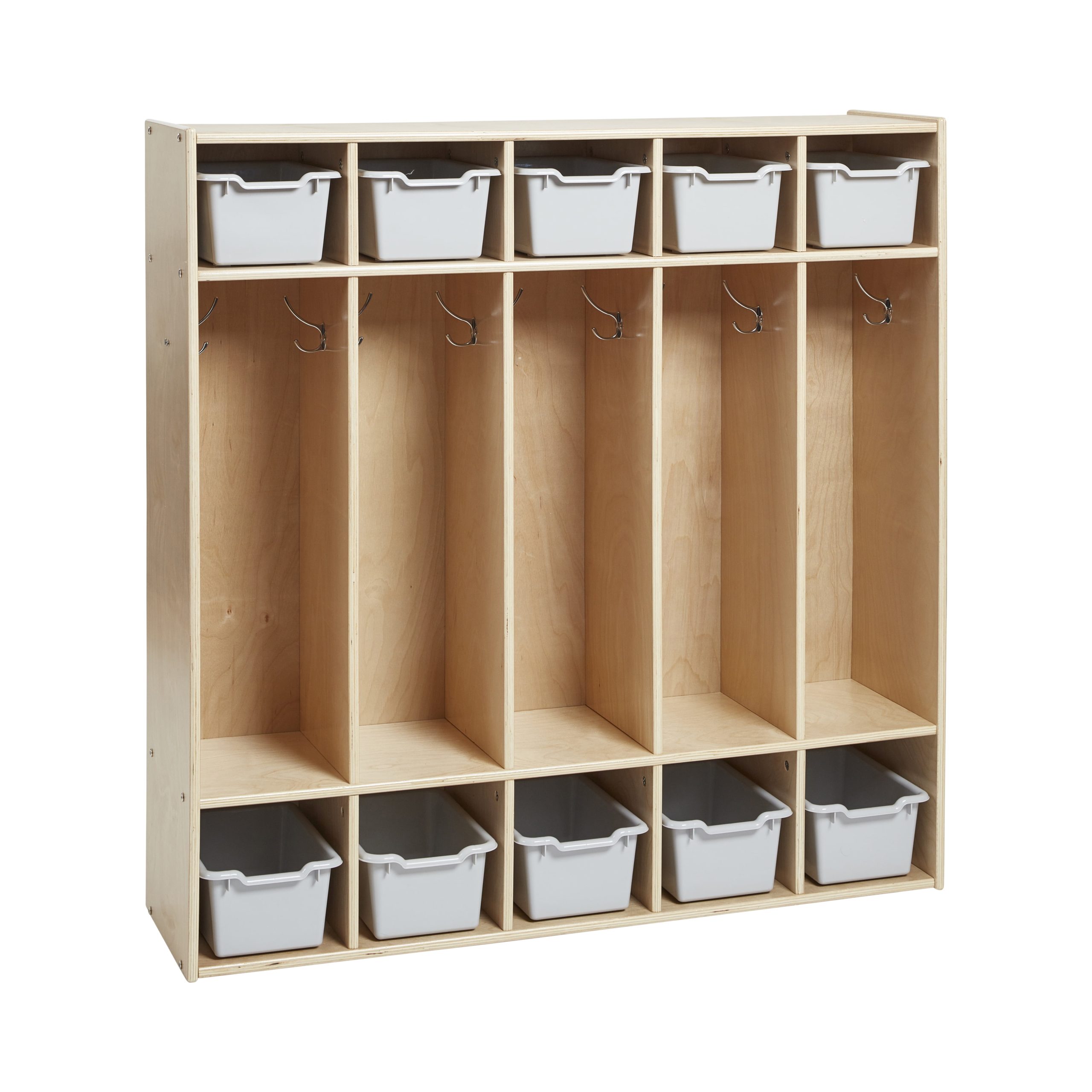 Ecr4Kids Streamline 5-Section Coat Locker With Scoop Front Storage Bins ... regarding Mastering Your Entryway The Versatile MapleWave 5 Section Coat Locker