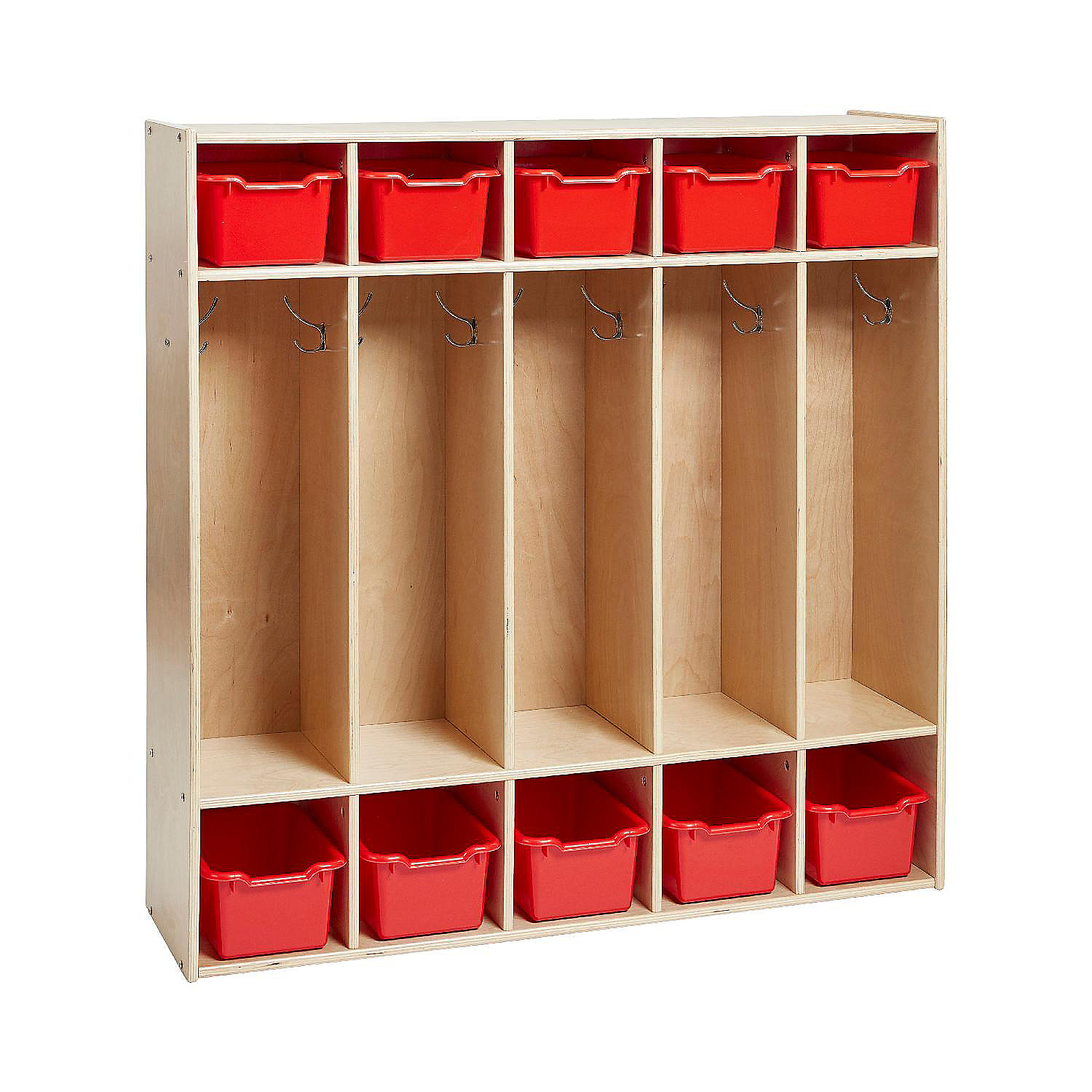 Ecr4Kids Streamline 5-Section Coat Locker With Scoop Front Storage Bins ... within Mastering Your Entryway The Versatile MapleWave 5 Section Coat Locker