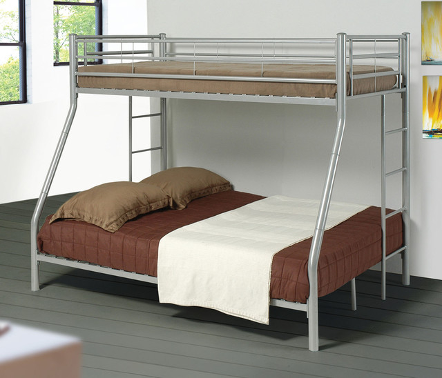 Emma Mason Signature Julian Youth Twin/Full Bunk Bed In Silver ... inside