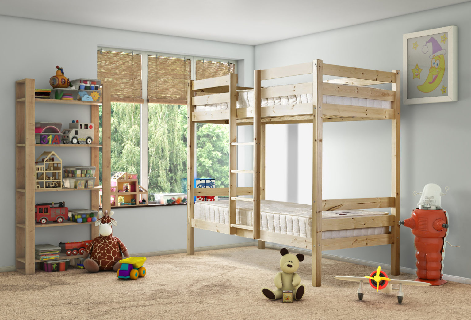Everest Heavy Duty Storage Pine Bunk Bed - Bed With Storage inside