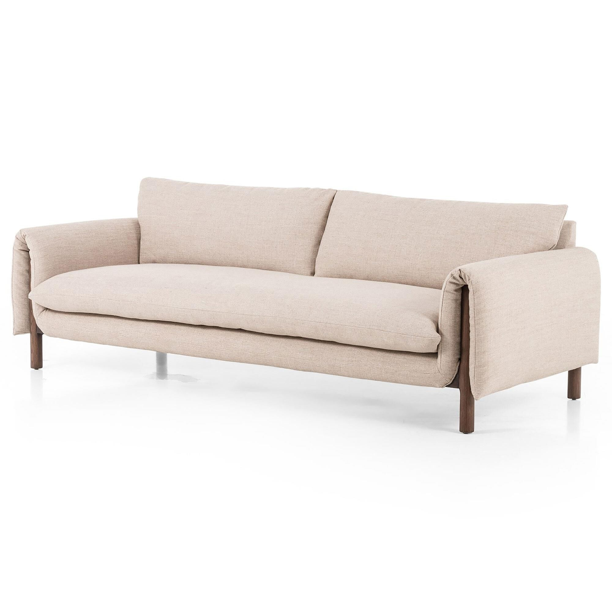 Four Hands Fleming Stationary Sofa In Alcala Wheat | Nfm | Upholstered ... intended for Tips for Styling Your Fleming Sofa 95" in the Versatile Alcala Wheat Shade