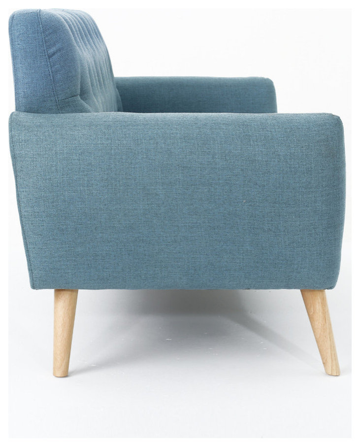 Gdf Studio Eunice Petite Mid Century Modern Tufted Fabric Sofa ... in Adding a pop of color with the GDF Studio Eunice Tufted Sofa