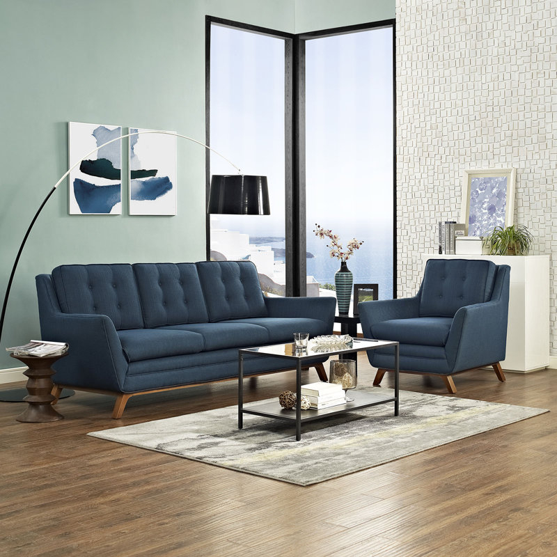 George Oliver Beguile Tufted Fabric Armchair And Sofa Set | Wayfair inside What to Know Before Bringing Home an Azure Beguile Sofa