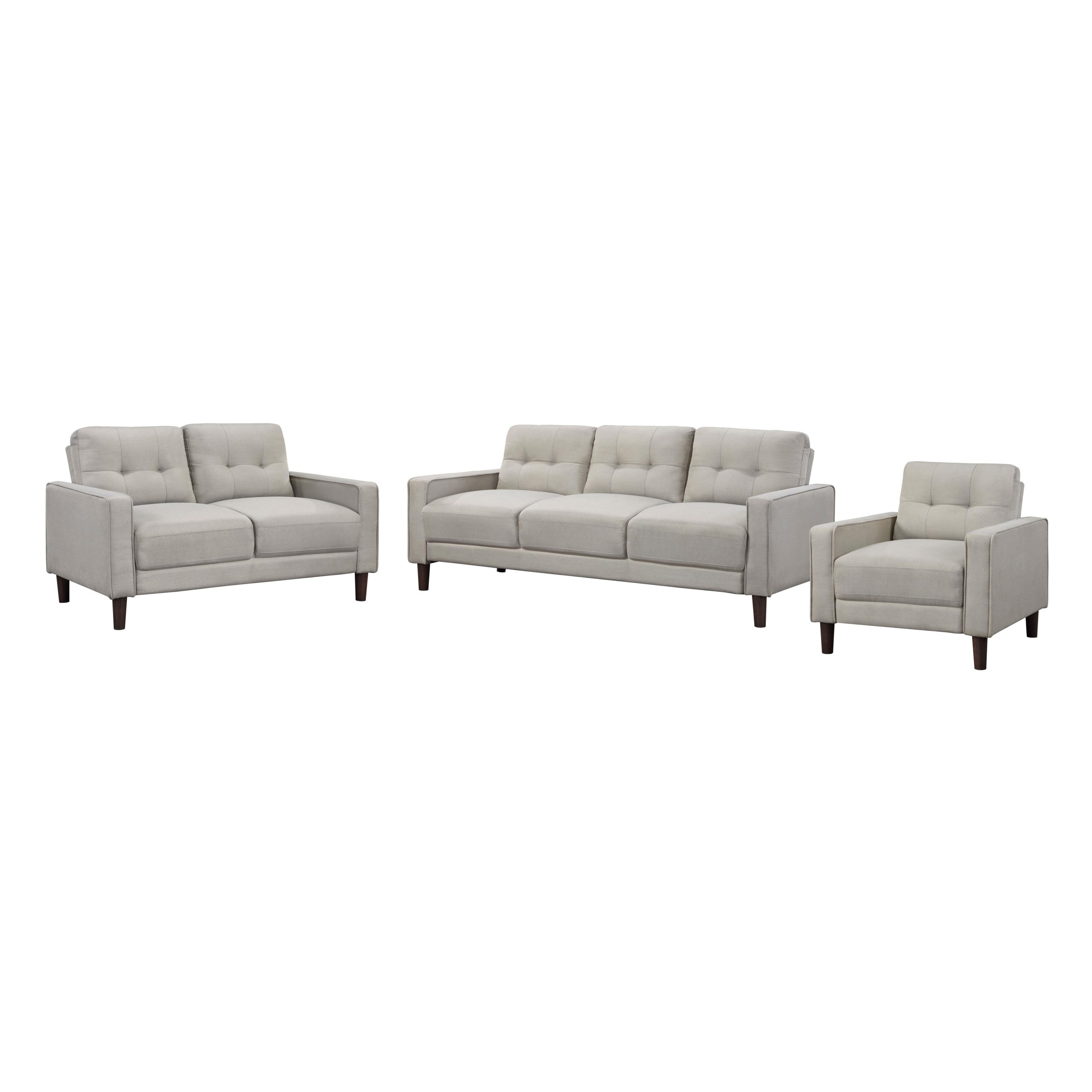 George Oliver Kolbey 3 - Piece Living Room Set | Wayfair throughout Transform Your Living Space with the Versatile Gray Engage 3-Piece Living Room Set