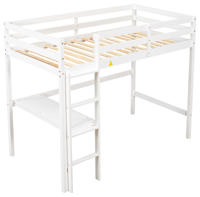Gewnee Twin Loft Bed With Built-In Desk - Transitional - Loft Beds - By ... intended for Beyond the Basics Understanding the Versatility of the Gewnee Loft Bed Desk