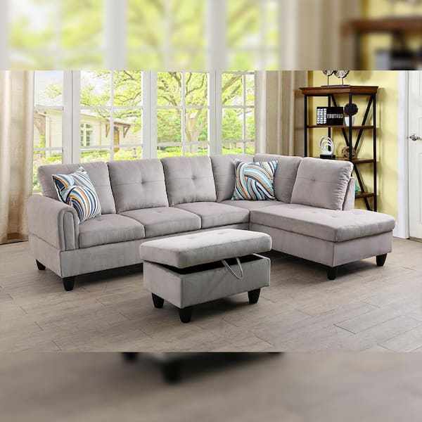 Gray Microfiber Sectional Sofa throughout Styling Your Room Around the Versatile Lexicon Maston Microfiber Sectional Gray