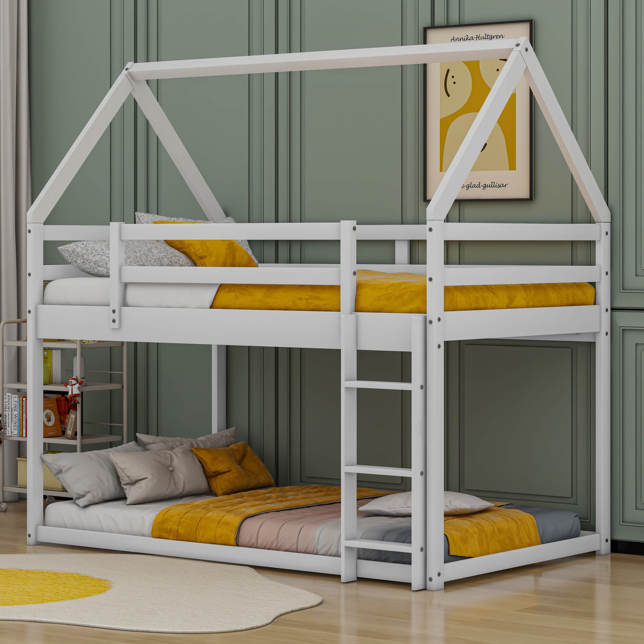 Harper Orchard Berngar Twin Over Twin Futon Bunk Bed By Harper Orchard ... within Creative Ways to Style and Utilize Your Emma Mason Julian Twin/Futon Bunk Bed