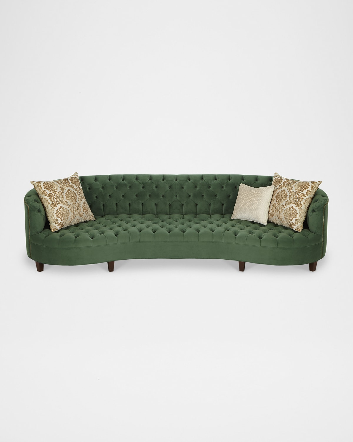 Haute House Vaughn Berry Tufted Velvet Sofa 126" | Neiman Marcus in Creating Cozy Spaces with the Maklaine Transitional Tufted Velvet Sofa Chaise