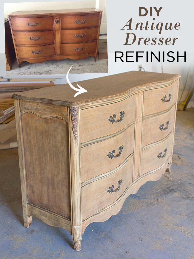 How To Strip And Sand A Stained And Varnished Vintage Dresser To A ... within Designing with Wood Tones Exploring the Palma Dresser's Palette