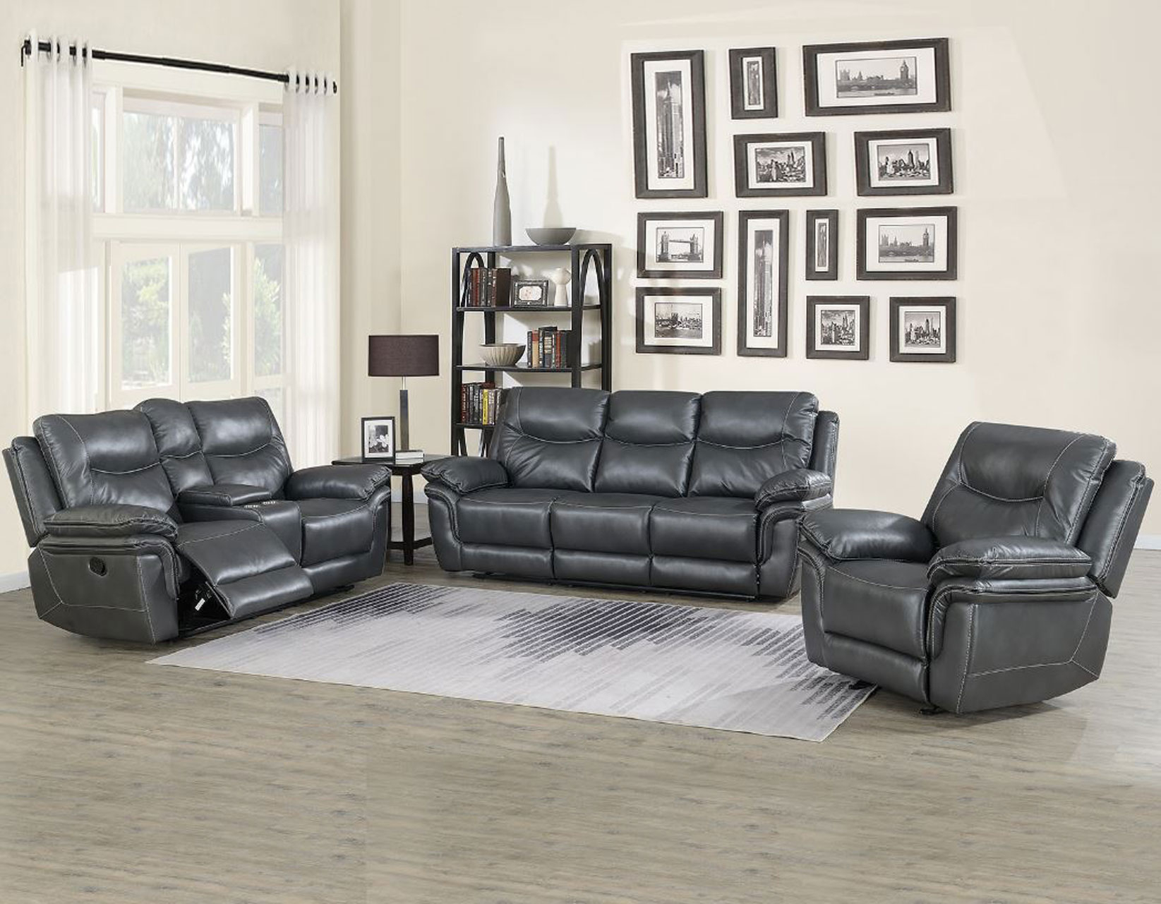 Isabella Manual Reclining Sofa, Grey - Steve Silver Company intended for Discovering Comfort The Steve Silver Isabella Recliner Sofa's Grey Appeal