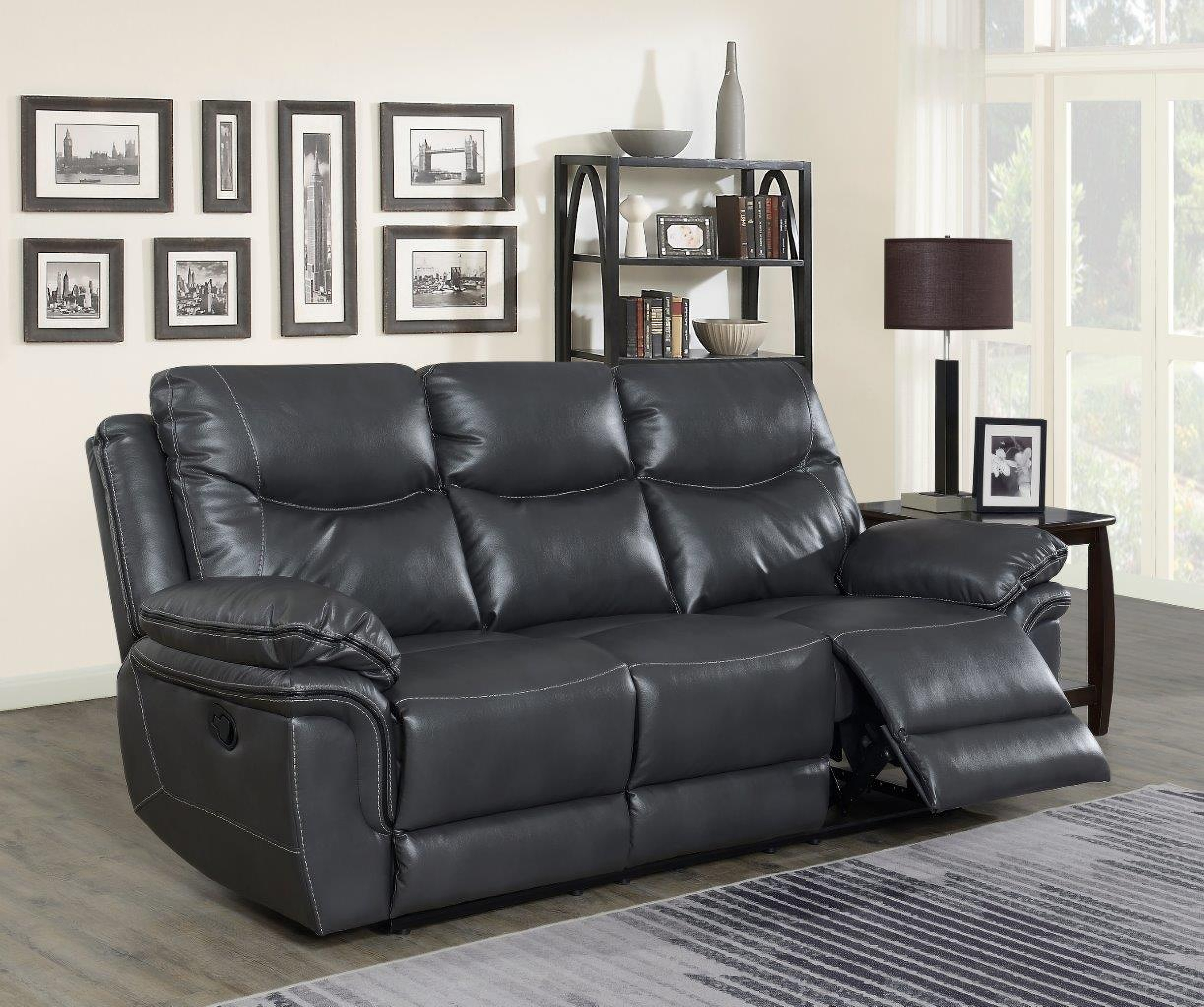 Isabella Recliner Sofa In Grey By Steve Silver | 1Stopbedrooms with Discovering Comfort The Steve Silver Isabella Recliner Sofa's Grey Appeal