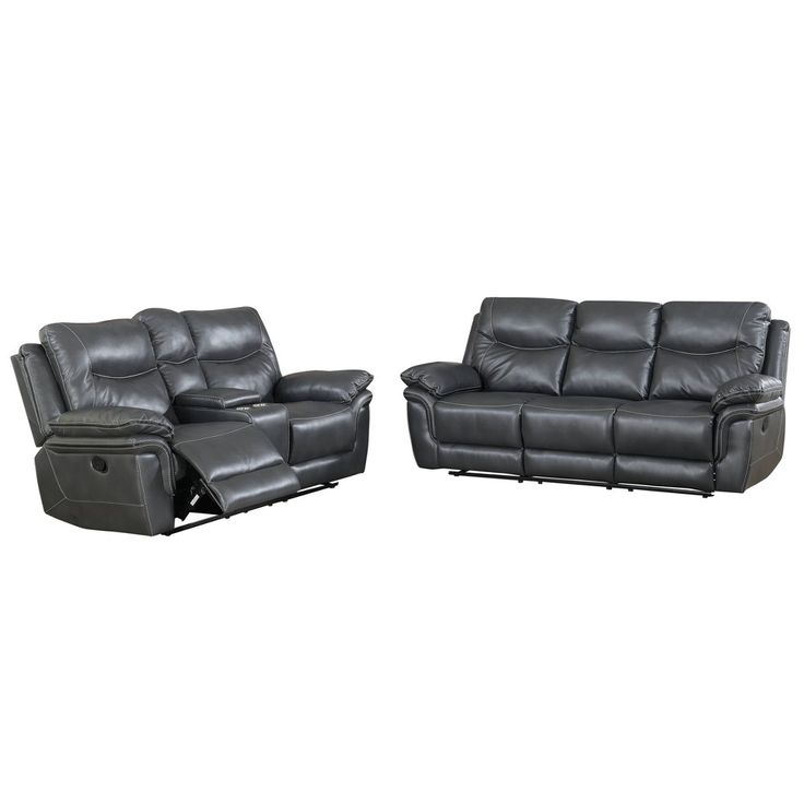 Isabella Upholstered Sofa And Loveseat Set Gray - Steve Silver Co ... regarding Discovering Comfort The Steve Silver Isabella Recliner Sofa's Grey Appeal