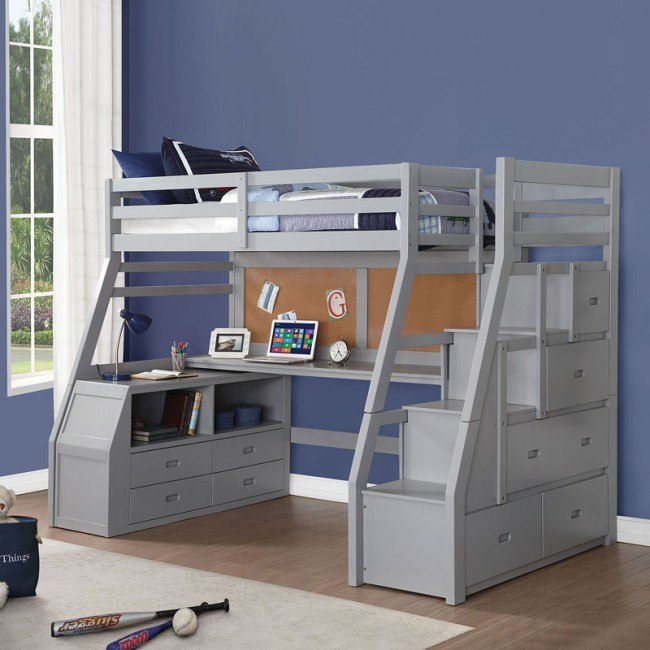 Jason Ii Twin Loft Bed By Acme Furniture, 2 Review(S) | Furniturepick throughout Exploring the Ergonomics of the Jason II Bunk Bed in Espresso