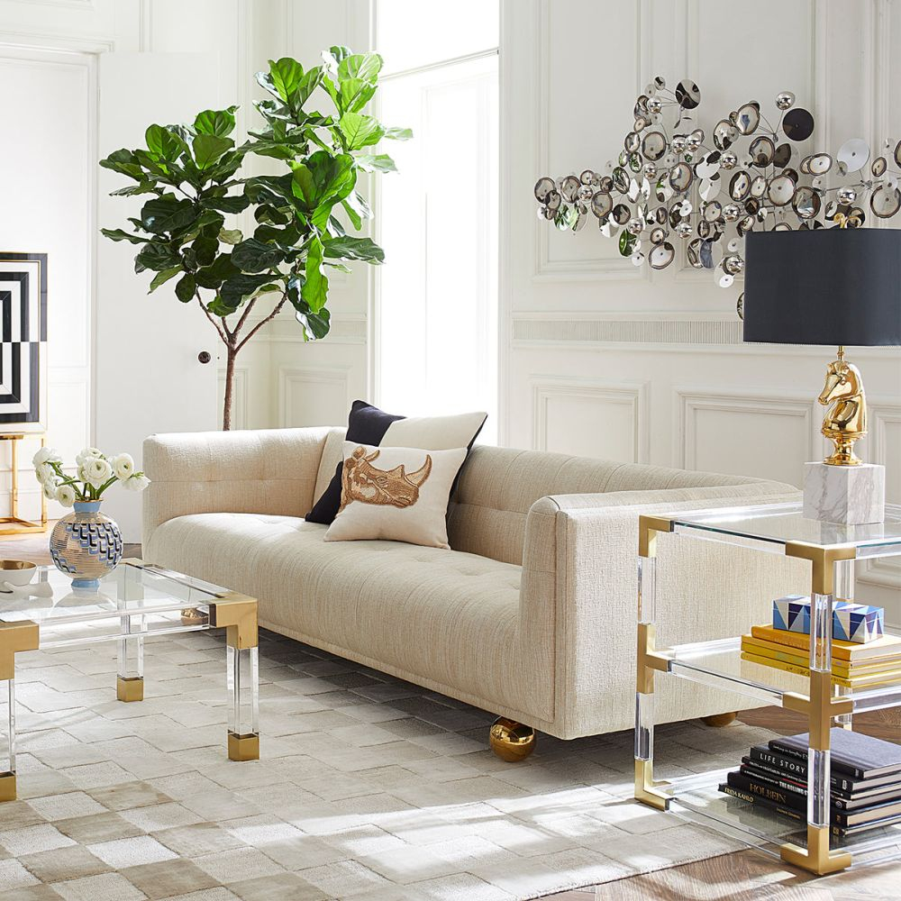 Jonathan Adler Claridge Sofa - Belfast Stone | Sweetpea &Amp; Willow throughout Crafting Timeless Spaces with Claridge Sofas and Belfast Stone