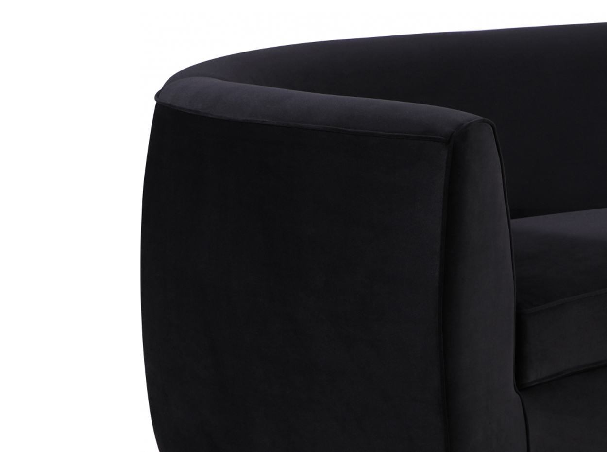 Julian Velvet Sofa Black Base By Meridian - Mig Furniture with regard to Understanding the Craftsmanship of the Julian Velvet Upholstered Sofa