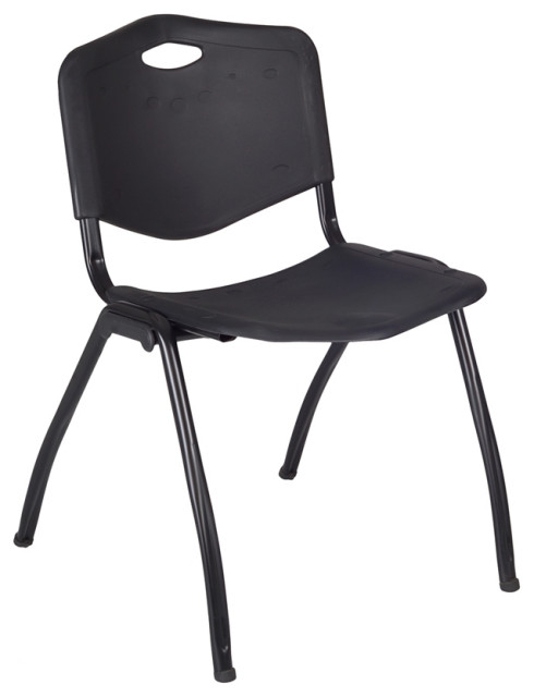 Kee 30" Square Breakroom Table- Mahogany/ Black &Amp; 4 'M' Stack Chairs ... throughout